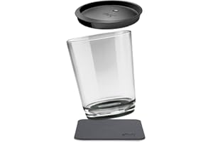 SILWY EINFACH ANZIEHEND. silwy® Magnetic drinkware, Bicchiere Magnetico di plastica Antiscivolo, infrangibili con Magnete Integrato con Coperchio e sottobicchieri Metallici, Campeggio, Barca, Bambini - Pearl Grey