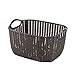Produktbild Nn-basket Imitation Rattan Desktop Ablagekorb Tragbare Bad Gemüse Picknickkorb Snack Spielzeug Ablagekorb 45 * 28 * 30cm (Kaffee Farbe) 1 Packung 2 von