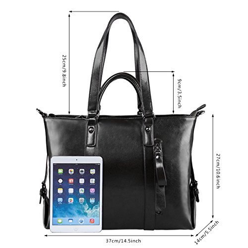 S-ZONE Frauen 3-Weg-Tragen Echtes Leder Tasche Handtasche Schultertasche