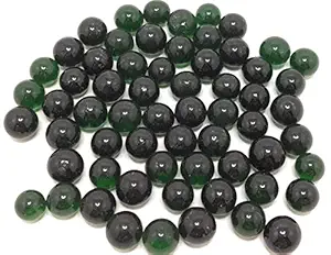 DRDEKORSTOKS Decorative Stones for Home Decor (Dark Green Round Kancha, 475g)