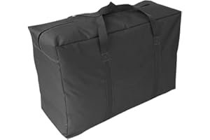 BXT Sac de Rangement Etanche Pliable pour Organiser Jouet Lavage Ouatée Housse Rangement avec Poignée Stockage Literie Sac Boîte Pochette pour Vêtement Couettes, Oreillers, Vêtements Couleur- Noir