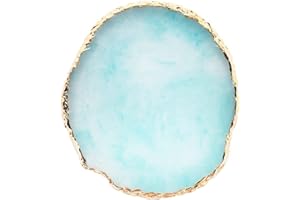 TEOYALL Nagelkunst-Palette aus Kunstharz, Farbmischpalette, Nagelmalerei-Display, Tablett für Nägel, DIY-Zubehör (blau)