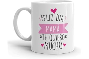 Kembilove Taza regalo día de la madre – Tazas Desayuno para Mamá con Mensaje Feliz día mamá te quiero mucho – Tazas originales – Regalo para madres