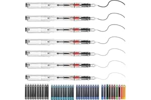 WFFEILA Stylo Calligraphie Set, 7 Stylo Plume Calligraphie avec Différentes Pointes et 40 Cartouches D'encre en 13 Couleurs, Plume, Calligraphie, Stylo de Lettrage, Stylo Plume Calligraphie, la Signature