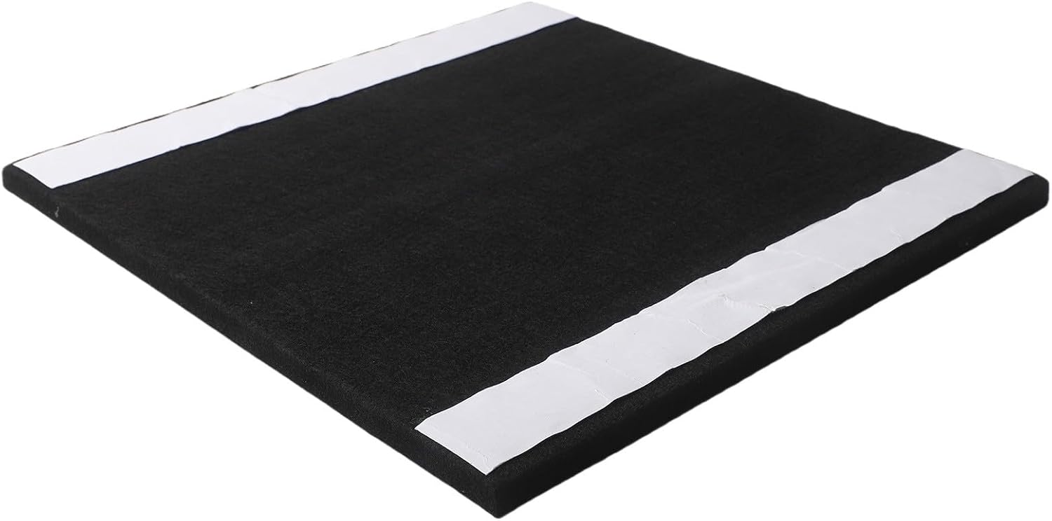 Alanmoship Protector de pared para tablero de dardos, tablero de fieltro de 900 x 900 mm, acolchado de grosor para diana, absorción segura, almacenamiento plegable, color negro, accesorio para sala de