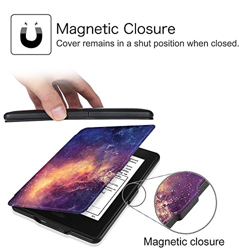 Fintie Kindle Paperwhite Hülle – Die dünnste und leichteste Smartshell Case Schutzhülle Tasche mit auto Sleep / Wake für den neuen Kindle Paperwhite 2016 (mit 300 ppi-Display, 6 Zoll, und integrierter Beleuchtung) und alle Modelle von 2012, 2013, 2014, 2015, Die Galaxie - 3
