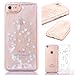 Produktbild iPhone 5 Hülle Flüssig,iPhone 5S Schutzhülle,iPhone 5S Hülle Frauen,Transparent Hard Case Hülle für iPhone 5S,Luxus Shiny 3D Bling Glanz Glitter Glitzer Sparkle Treibsand Liquid Flüssig Flowing Fließend Schneeflocke Kreative Design mit Muster Hart Plastik Tasche Durchsichtig Klar Kristal Clear Rückseite Rück Zurück Bumper Beschützer Haut Schale Etui Case Cover Handyhülle für iPhone 5/5S 4.0 Zoll,Weiß