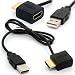 Produktbild HDMI Mann zum weiblichen Adapter + USB 2.0 männliches Aufladeeinheits-Kabel, USB zum HDMI aufladenteiler 50cm (USB 2.0 To HDMI Male And Female)