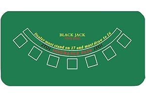 CHSHY Texas Hold'em Rubber Tabelle Matte, Poker Game Table Blackjack, Anti-Rutsch-Gummi-Poker-Spiel Black Jack Casino Tabellen-Layout, Größe, Grün, Muster,70inch