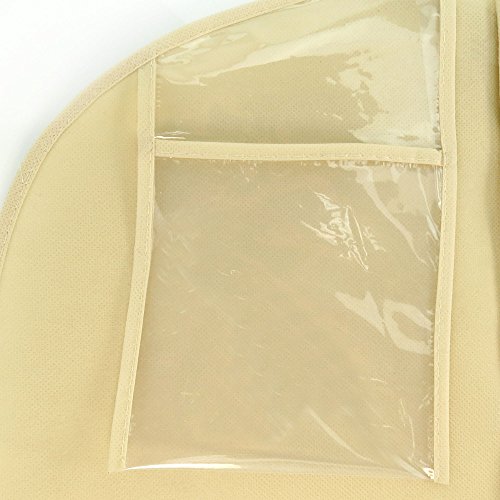Wasserabweisender Kleidersack für Hochzeitskleider – Elfenbein – 183 cm – Hangerworld - 4