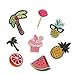 Produktbild gohigher süße Wassermelone Lollipop Orange Baum Muster Bestickt Stoff Patch Applikation DIY Handwerk Nähen Decor Zubehör 8 Stück Mehrfarbig
