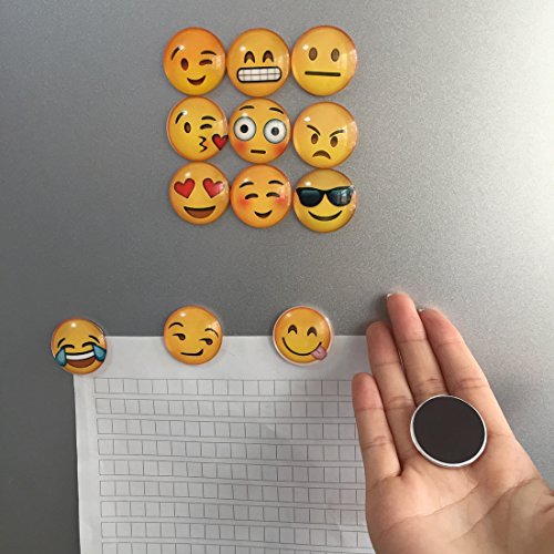 Union Tesco Magnete Smiley, Emoji, 13 Stück im Set, Kühlschrankmagnete, witzige gute Laune Magnete - 4