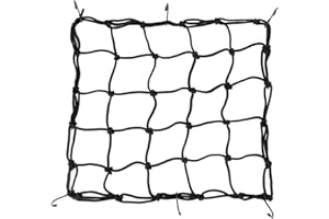 ONIPAX 38x38cm High Elastic Bungee Cargo Net with 6 Hooks for Bicycle Motorcycle