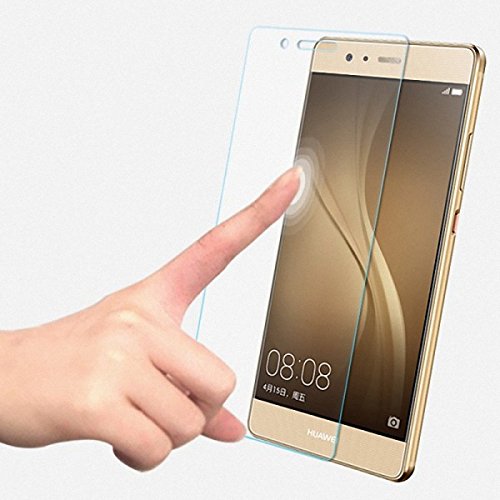 P9 – SET 1X – Film Panzerglas Glas Schutzglas Hartglas für HUAWEI ASCEND P9 5.2″ – Wi-Fi Lte 4G Dual Sim 2,5D 9H Panzerfolie Schutz Folie Tempered Glass Touch Display + 1 trockenen Tuch + 1 feuchtes Tuch + Kunststoffverpackungen - 2