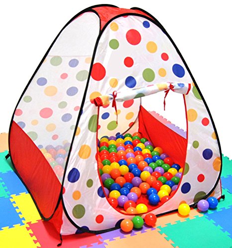 YIMANâ„¢ Large Portable and Durable Polka Dot Kids Playpen Ball Pit Indoor and Outdoor Easy Folding Play House Children Toy Play Tent for Kids (Capping tent)
