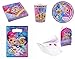 Produktbild Enter-Deal-Berlin 8 Kinder Set mit 52 Teilen - Shimmer & Shine- ( 8X Teller, 8X Becher, 20x Servietten, 8X Einladungskarten, 8X Mitgebseltüten ) + Parkscheibe