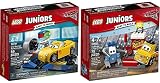 LEGO Juniors Disney Cars 2er Set 10731 10732 Cruz Ramirez Rennsimulator + Guido und Luigis Pit Stopp - Leg