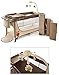 Kinderkraft Joy Travel Cot Crib Folding Bed with Accessories, Beige