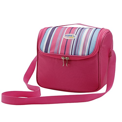 Yvonnelee 6L Kühltasche Thermotasche Isoliertasche Mittagessen Tasche für Arbeit Schule Picknick Radfahren Einkaufen Unterwegs Lebensmitteltransport für Damen Herren und Kinder Isoliert Klein – Pink - 8