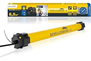 Schellenberg 21240 Roller Shutter Motor with Radio New Generation 40 Nm up to 15 m2 Area for 60 mm Shutter Shutter Shafts 868.4 MHz Radio Frequency Smart Controllable with Alexa and Google Home Yellow