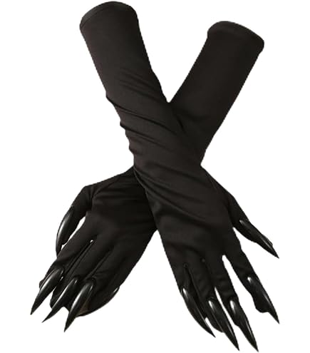 Gants Griffes De Loup-garou – 1 Paire, Accessoire Costume Halloween, Cosplay, Fête, PVC, 30x13 Cm, Look Terrifiant Réaliste