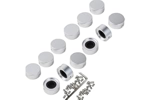 Effects pedal footswitch topper kit Increase accuracy comfort and appearance Stay on Steady SOLUTEK 12pcs Silver