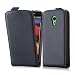 Produktbild Lenovo (Motorola) MOTO G2 Flip Hülle in SCHWARZ von Cadorabo - Handyhülle in Kunstleder für MOTO G2 Case Cover Schutzhülle Etui Tasche in KAVIAR SCHWARZ
