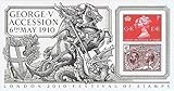 Dieser Kleinbogen wurde zum Gedenken an 100 Jahre seit König Georg V. am 6. Mai 1910 ausgegeben. Der Tag seines Beitritts war auch der 70. Jahrestag der Penny Black.