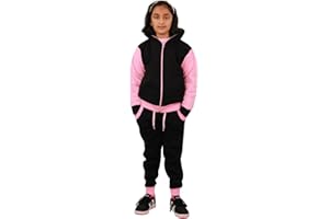 A2Z 4 Kids Girls Plain Lilac Fleece Tracksuit Contrast Hoodie With Joggers Jogging Suit Sweatpants Sports Activewear Outfit Set For Childrens New Age 2 3 4 5 6 7 8 9 10 11 12 13 Years