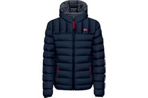 Norway Nautical School, Piumino da Uomo, Giubbino da Uomo, Giacca Uomo 100gr, Con Cappuccio e Zip, Antivento, Traspirante, Leggera, Calda