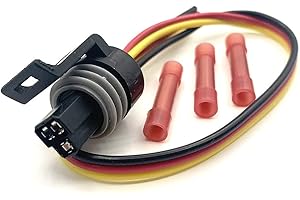 WANATOP 3 Pin/Way Oil/Fuel Pressure Sensor Connector Plug with Pigtail for Honeywell 100 150 250 PSI for Buick Delphi
