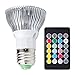 Produktbild LED RGB Gl¨¹hbirne, Minkoll 10W E27 Farbwechsel Licht Lampe mit IR-Fernbedienung
