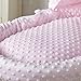 Pink Dimple White Wicker Deluxe Moses Basket & White Rocking Stand