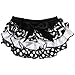 juDanzy Satin baby ruffle bloomers Diaper Covers in a Variety of colors & sizes (0-6 Months, Black & White) Color: Black & White Size: 0-6 Months