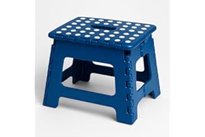 VELOSSIA Taburete de baño Antideslizante para niños y Adultos, escabel Plegable portátil para Lavabo, WC Infantil o Aseo doméstico, banquito pequeño Seguro y Resistente hasta 120 kg, Ideal para higiene Diaria