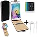 Produktbild TOP SET: 360° Flipstyle Schutz Hülle Smartphone Tasche für Shift Shift5.2, schwarz + Kopfhörer Case Flip cover - K-S-Trade | Universal Etui Geldbörse Portmonee Portemonnaie Flip Cover Wallet case Ohrstöpsel In ear headphones Headset