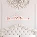 Price comparison product image Webla Various Color Love Arrow Family Decal Living Room Bedroom Vinyl Carving Wall Decal Sticker for Living Room Bedroom TV Background Kid's Nursery Room Family Decoration (Red)