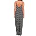 Skyblue-uk Beach Dresses Womens Lace Splice dot pocket Backless Strappy Party Evening Beach Long Maxi Dress Black