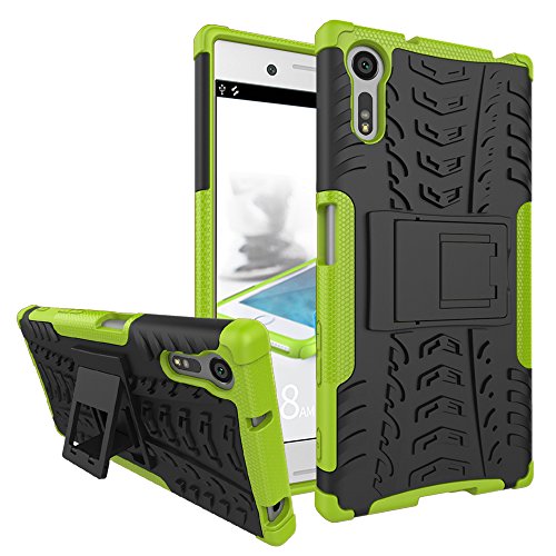 Preisvergleich Produktbild FoneExpert® Sony Xperia XZ Handy Tasche, Hülle Abdeckung Cover schutzhülle Tough Strong Rugged Shock Proof Heavy Duty Case für Sony Xperia XZ (Grün)