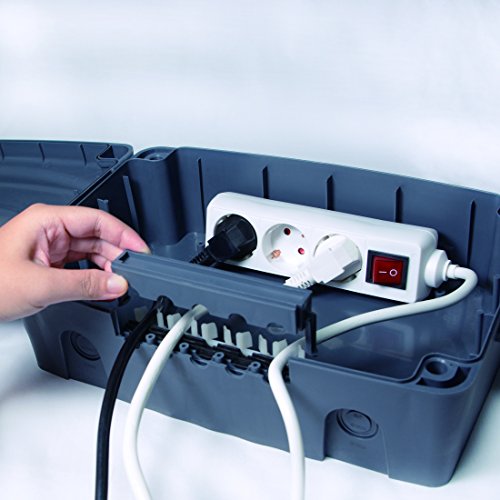 LogiLink Outdoor wetterfeste Elektrik Box, grau, 32x21x11.5 cm, LPS223 - 8