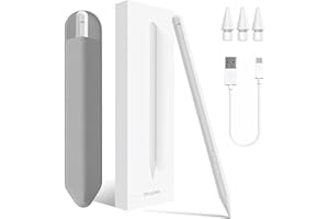 ‎MILIKILO Stift für iPad 9. und iPad 10. Generation, Milikilo iPads Stift mit Stifthalter, Handflächenabweisung, Neigungsempfindlichkeit, für iPad 6/7/8/9/10, für i-Pad Pro11 und 12,9 Zoll, für i-Pad Air 3/4/5