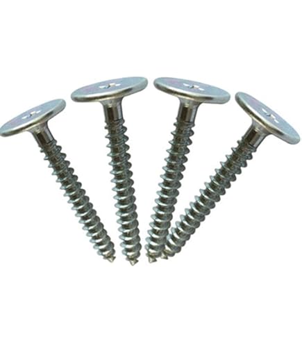 Kit 450 Viti Autofilettanti Acciaio Zincato 4.0x25 Mm, Testa Tonda Larga Per Legno E Metallo, Con Punta Cacciavite