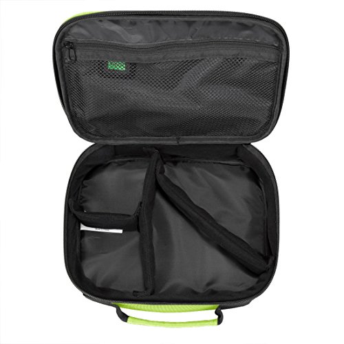 BAGSMART Tragbare Festplattentasche Elektronik Organizer für USB Kabel Akku Speicherkarten Grün - 2