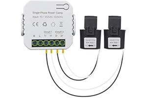 AIDNTBEO Tuya Smart Life WiFi Energy Meter 80A con 2 Morsetti Ct App KWh