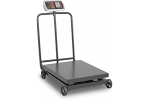 Steinberg Systems Bilancia a Piattaforma Bilancia con Ruote SBS-PF-600/100W (600 kg / 100 g, Display LED, 50 x 60 cm)