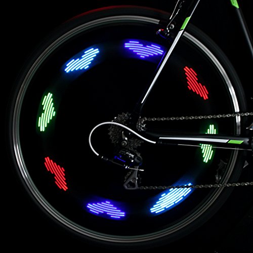 7-fach Multi-Color LED Fahrrad Speichenlicht mit 30 verschiedenen Mustern und Motiven - 4