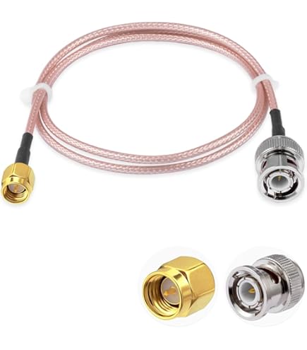 6 Piedi Cavo RF RG58 Con Connettori BNC Maschio A SMA Maschio Lunghezza 6 Piedi Fatto In Usa 598395 - Foto 5