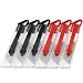 Produktbild com-four® 6X Cuttermesser mit automatischem Klingenrückzug, Teppichmesser in schwarz und rot (06 Stück - automatischer Klingenrückzug)