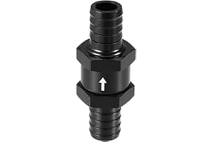 Hihaha Kraftstoff-Rückschlagventil Einweg/Inneres Rückschlagventil für Kraftstoff Benzin Diesel/Robust 0,55" 14mm OD / 1 Stück Schwarz