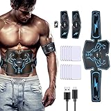 【Kraftvoll & Effizient】 - Dieser ABS-Stimulator ist für Bauch-, Arm-, Bein-, Hüft-, Bauchmuskeltraining, KÖRPER für Teilübungen oder Massagen konzipiert.20 Minuten pro Tag!Es entspricht 2000M Laufen, 60 Minuten Sit-Ups und Crunches, 30 Minuten Freischwimmen, 2 Wochen Diät.